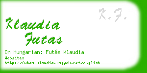 klaudia futas business card