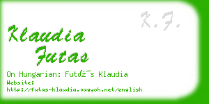 klaudia futas business card